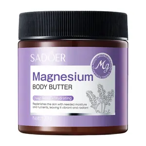 120g Lavender Magnesium Body Cream, Lightweight Non-Oily Moisturizer Repair Rough Dry Skin For Women Night Care