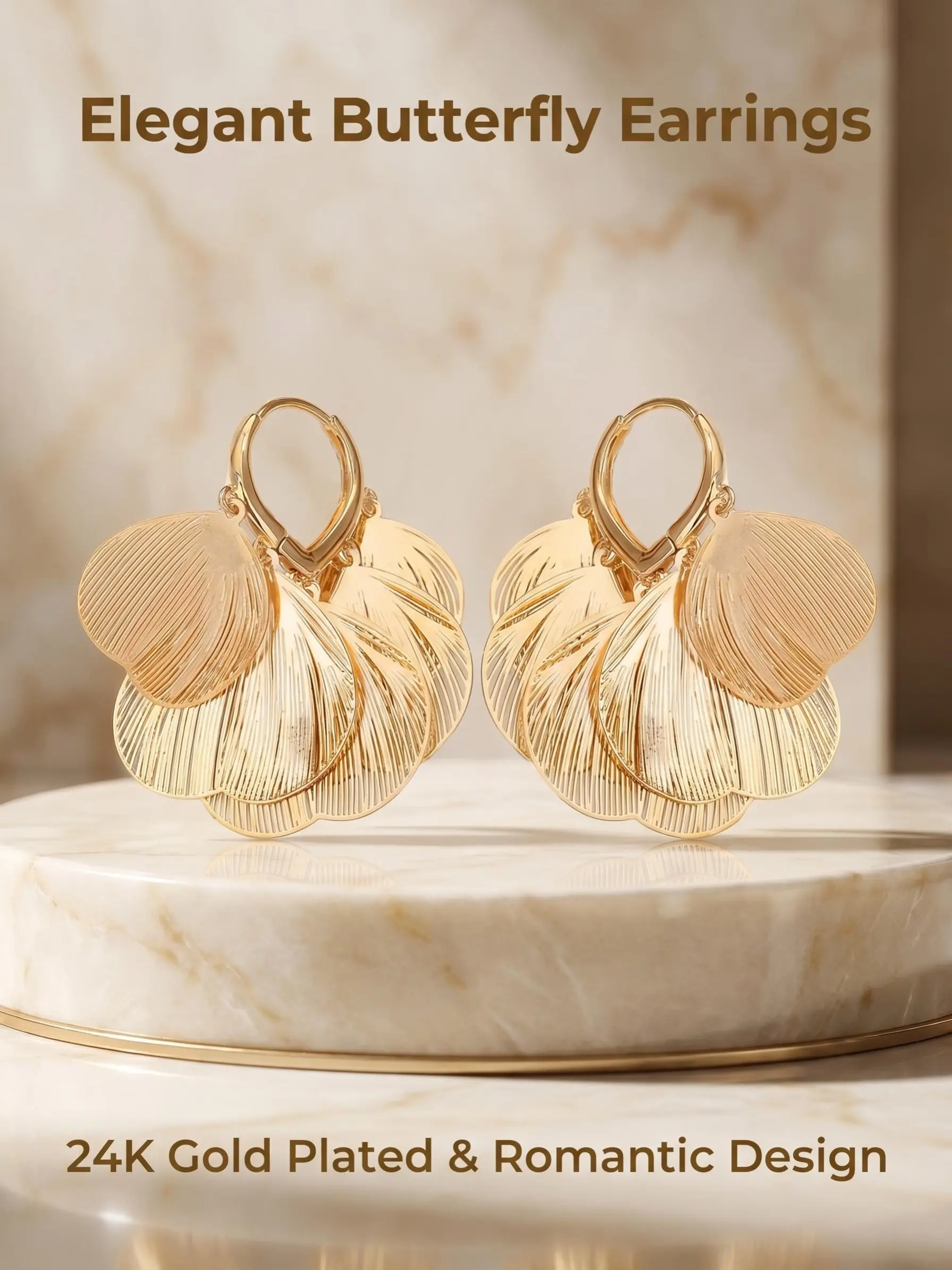 Multicolor Hollow Butterfly Leaf Earrings, Elegant Clip-On Huggie Ear Cuffs, Women's Daily Party Jewelry, Silver Color