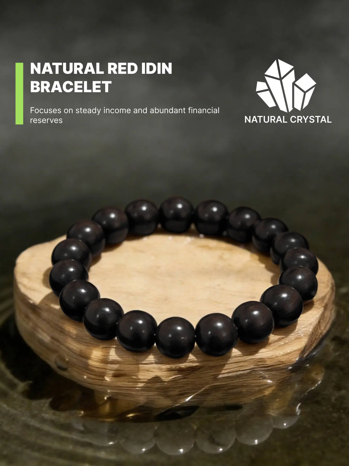 Natural Red Irdine Crystal Bracelet with Deep Red Starry Texture, Empowering Courage. Handcrafted with Care, Unique Layering / Niche Fashion, Eye-Catching Spiritual Accessory for Everyday Outings