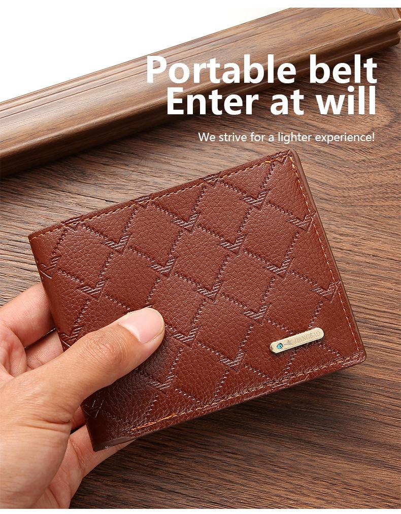 PU coin wallet, card bag, men's wallet, short style, trendy print