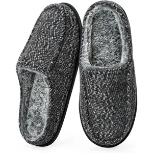 Mens Indoor Slippers Memory Foam Non Slip House Shoes with Plush Lining Sizes 8-15Gift