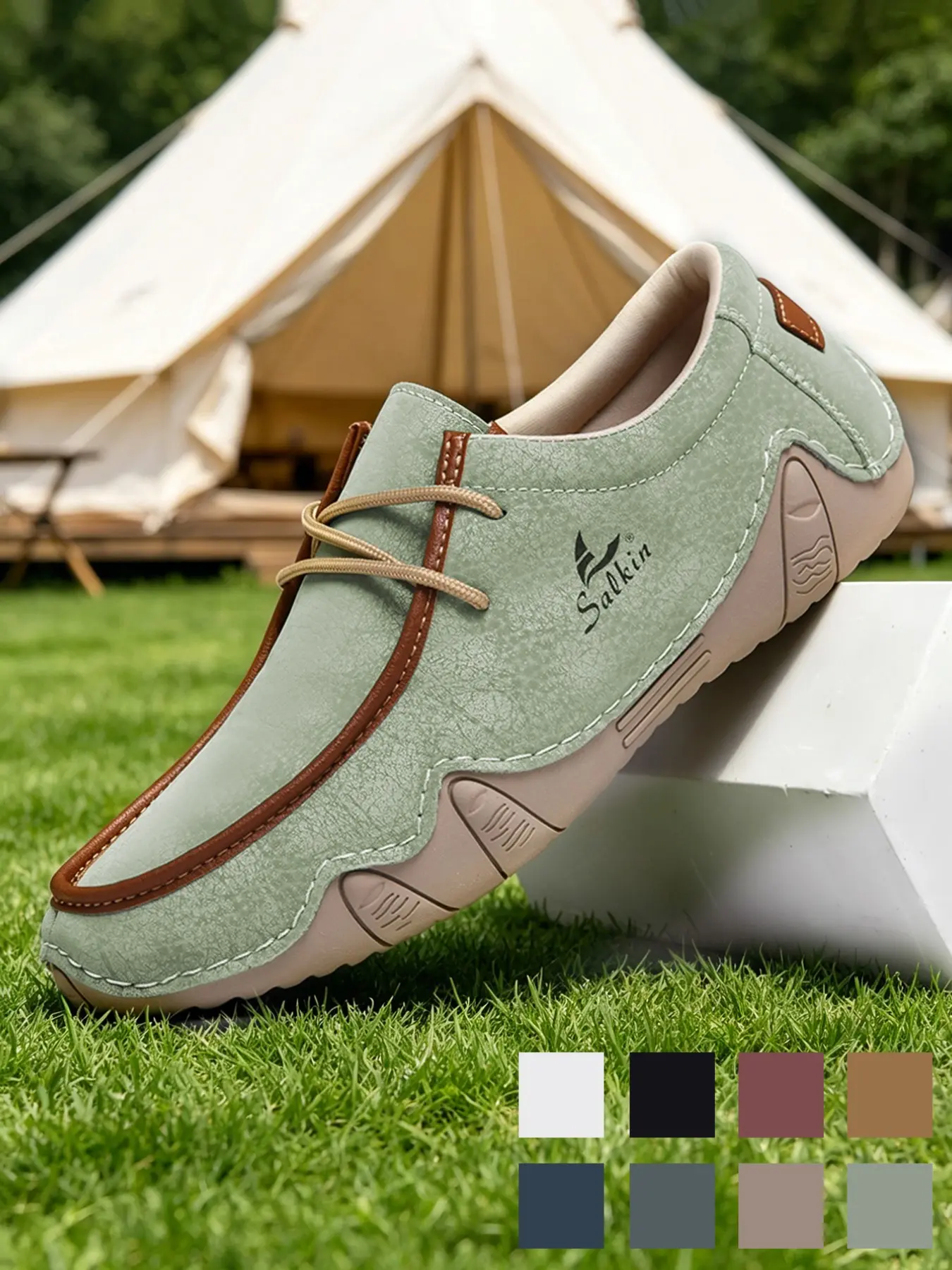 Men's Fashionable PU Leather Footwear Flat Loafers, Casual Comfortable Non-slip Driving Loafers for Outdoor, Lightweight Breathable Shoes for Daily Wear, Summer Casual Shoes