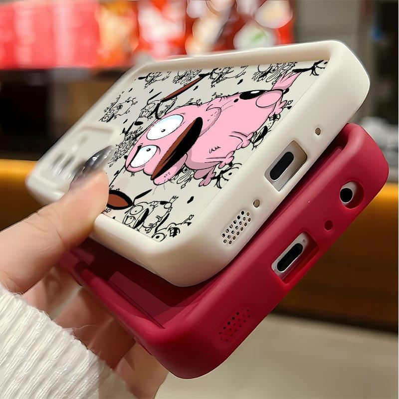 Cartoon Couragethe Cowardly Dog Soft&Flexible TPU Silicone Phone Case For Galaxy S26 Ultra S25 Edge S24 FE S23 S22 S21 Plus A13 A14 A15 A16 A17 A33 A34 A35 A36 A52 A53 A54 NOTE20 Durable|Shockproof|Full Camera Protection|Anti-Fingerprint