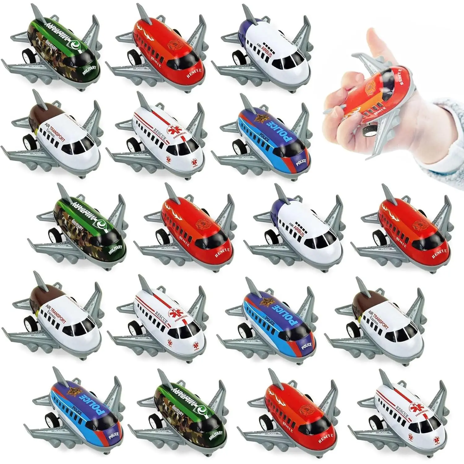 18 Toy Airplanes, Mini Pull Back Toys for Kids 3-5 Years Old Plane Party Favors, Treasure Box Prizes, Goodie Bag Stuffers, Small Toddler Airplane Toys for Classroom or Birthdayfidget toys