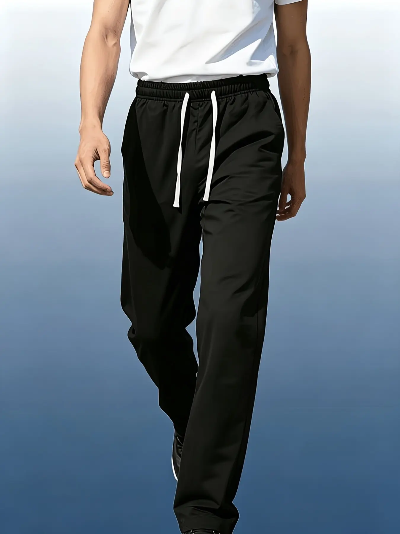 Men's Casual Sport Pants, Basketball Woven Long Trousers, Breathable Quick-Dry Fitness Training, Loose Fit for Spring Summer Autumn