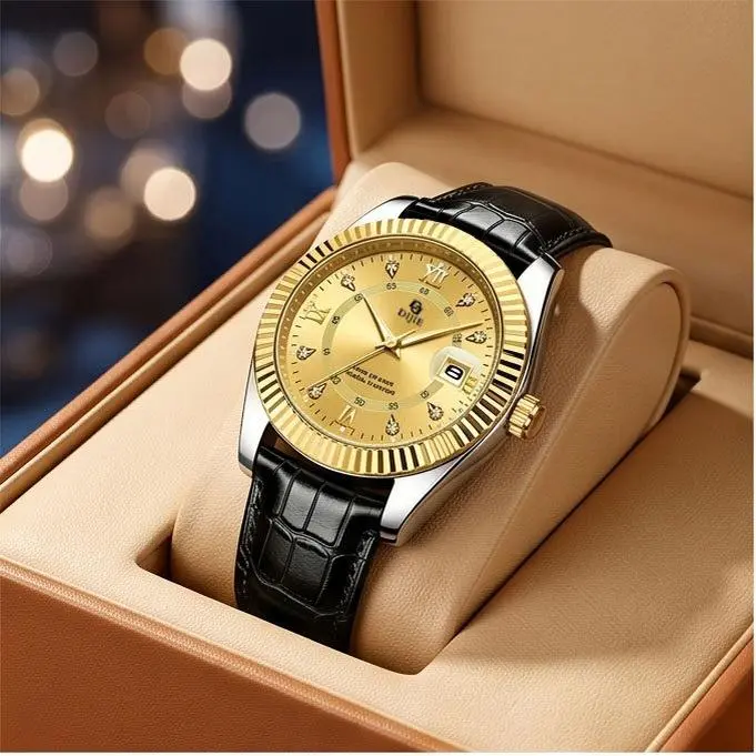 Men's Light Luxury Niche Business Quartz Watch - Classic Fashionable Luminous 40mm Round Face, Steel Strap, Male Wear for Business Use, Boyfriend Gift, 40Mm Watch, Business Look