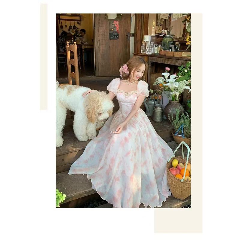 dusty pink dress and silver shoes FAIRY Dress in Khaki Green