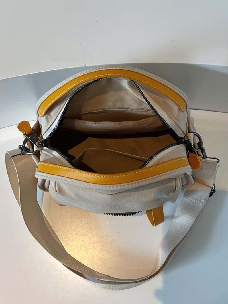 Niche design simple and casual daily commuter bag, small fresh contrast color handbag messenger bag, fashionable and trendy versatile multi-color optional, suitable for daily commuting, shopping, etc., Everyday Shoulder Bag