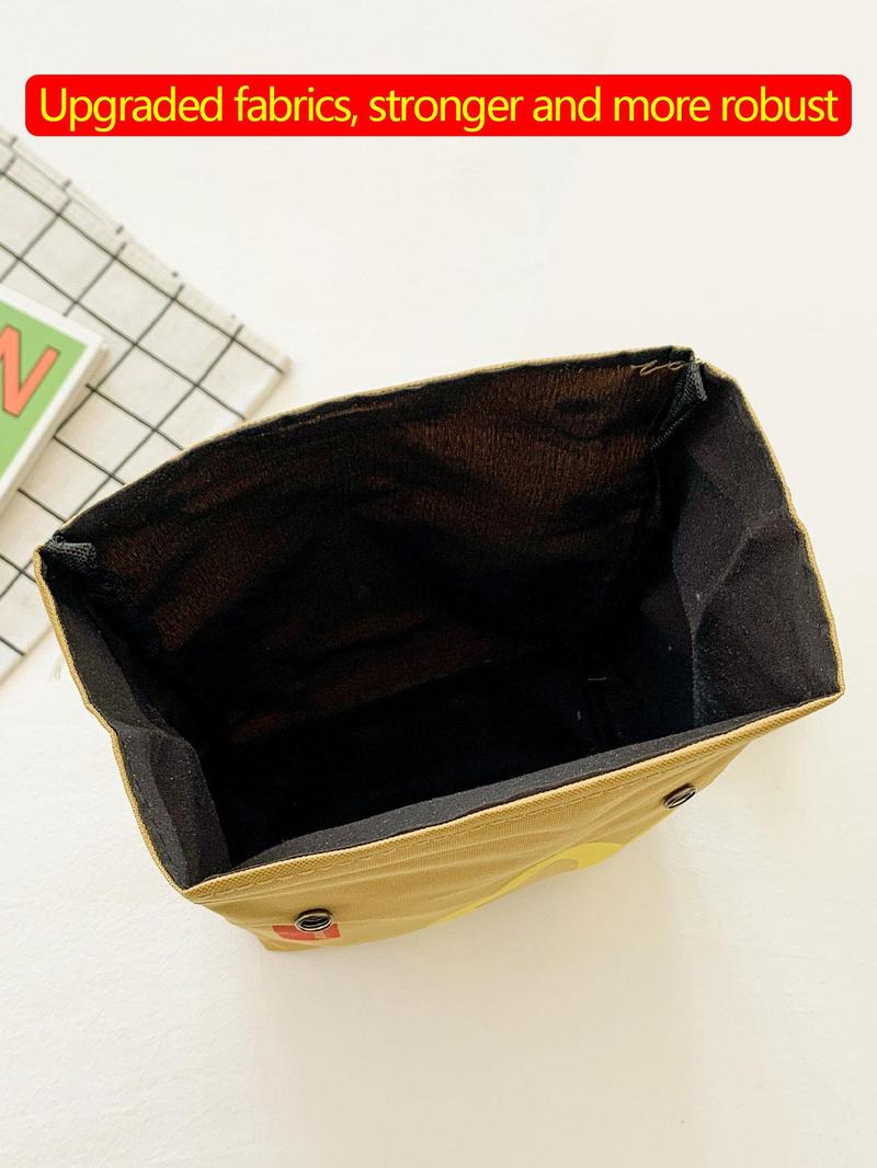 Creative McDonald's Bag Design Backpack, Large Capacity Student Class Backpack, Cute and Versatile Backpack for Women & Men, Stylish Daypack