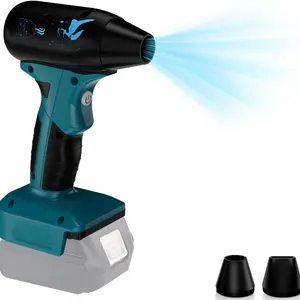 Makita 18v Lithium Battery Air Compressor Dust Blower, 130k Rpm, Adjustable Wind Speed, Mini Jet Fan for Garden, Car, Computer, Keyboard Cleaning