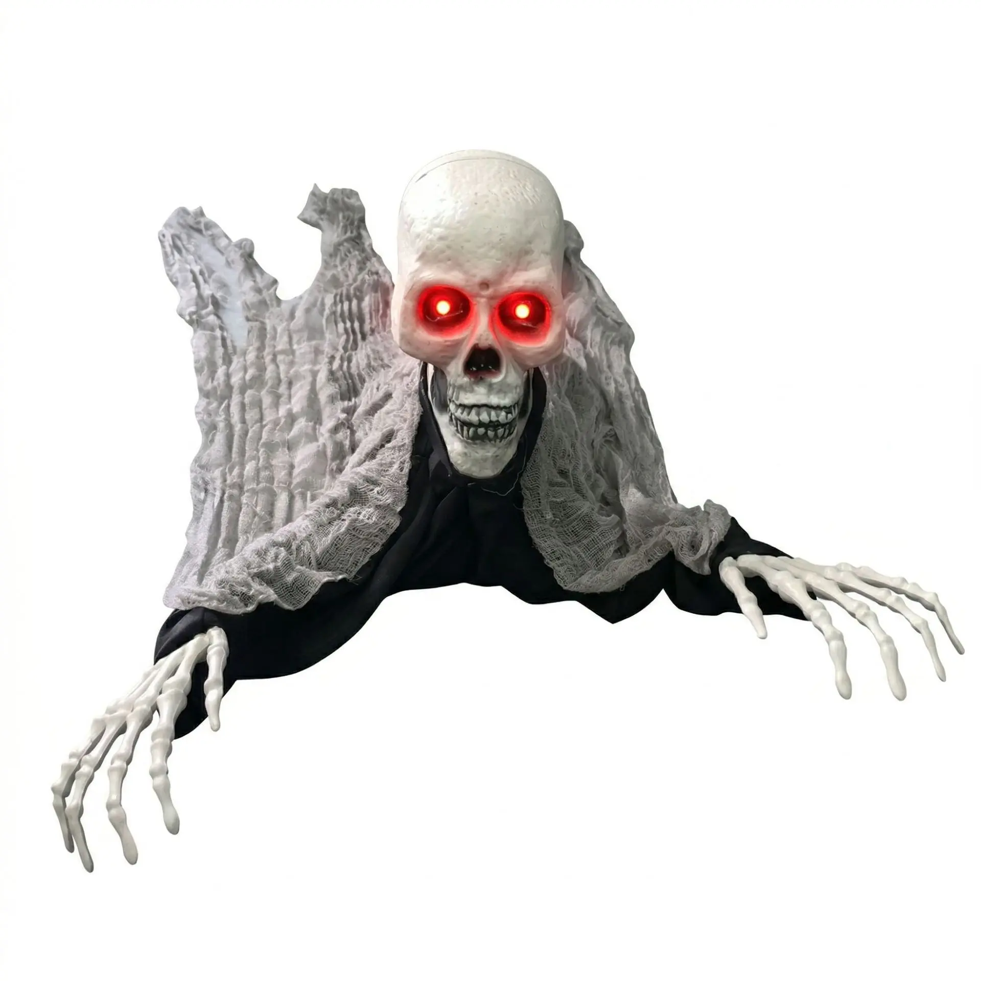 Haunted Halloween Electric Toy, Sound-Activated Crawling Decoration, Glowing Outdoor Garden Prop, Interactive Horror Accessory