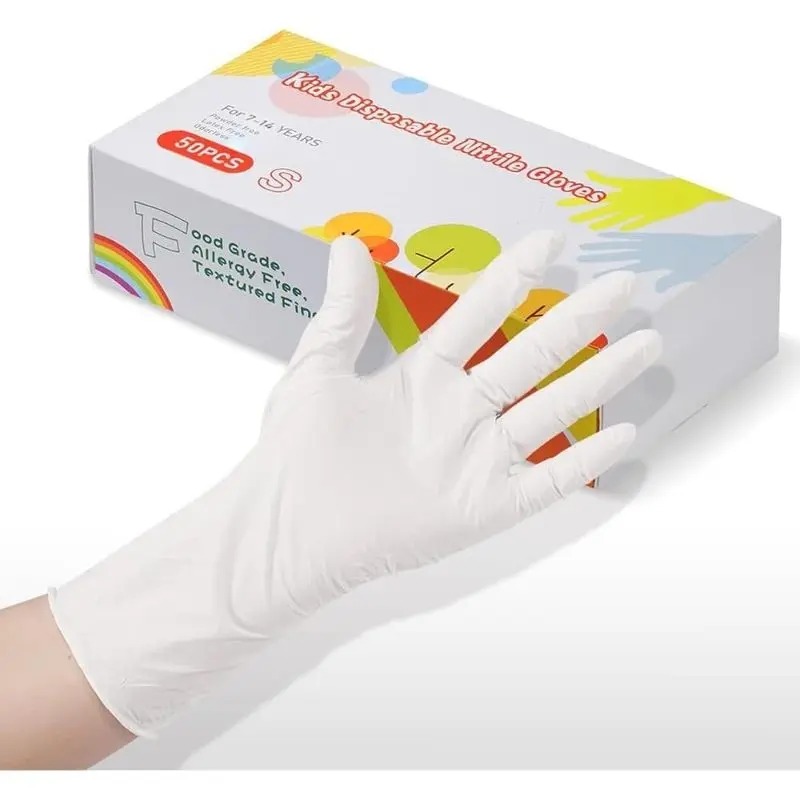 Nitrile Gloves for Manicure, Hair Dye, Dishwashing, Home Cleaning, Bathroom, Kitchen, Available in S/m/l Sizes, Rubber