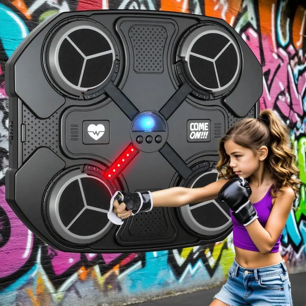 Interactive Boxing Pad, Smart Rhythm Trainer, Plastic Body, Ages 3+, Home School Commercial, Christmas Halloween Birthday Gift