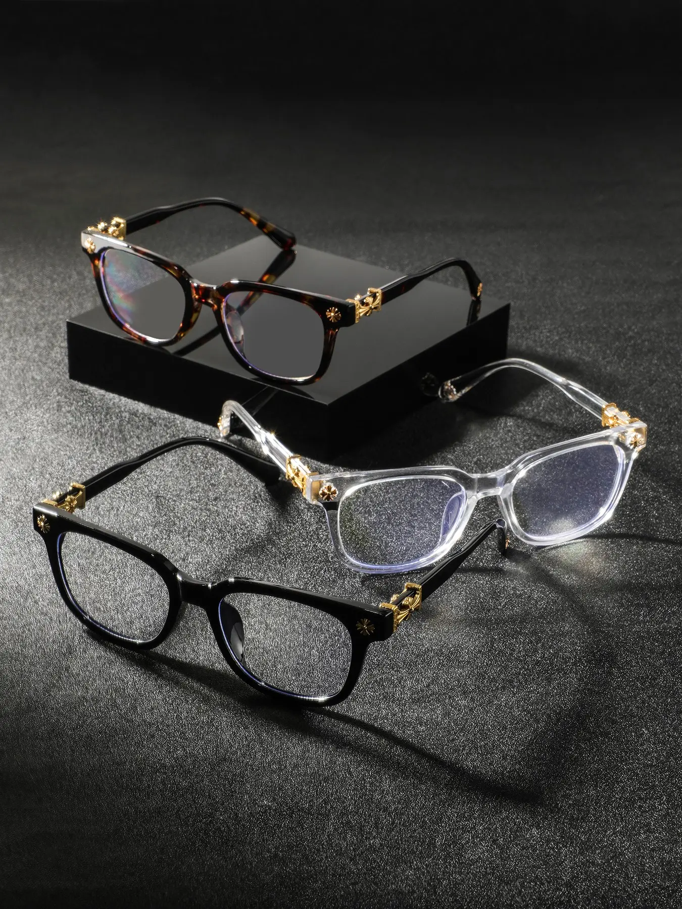 3PCS Men's Stylish Glasses, Elegant Business Style, Versatile Casual Wear, Fashionable Glasses for College & Business Events