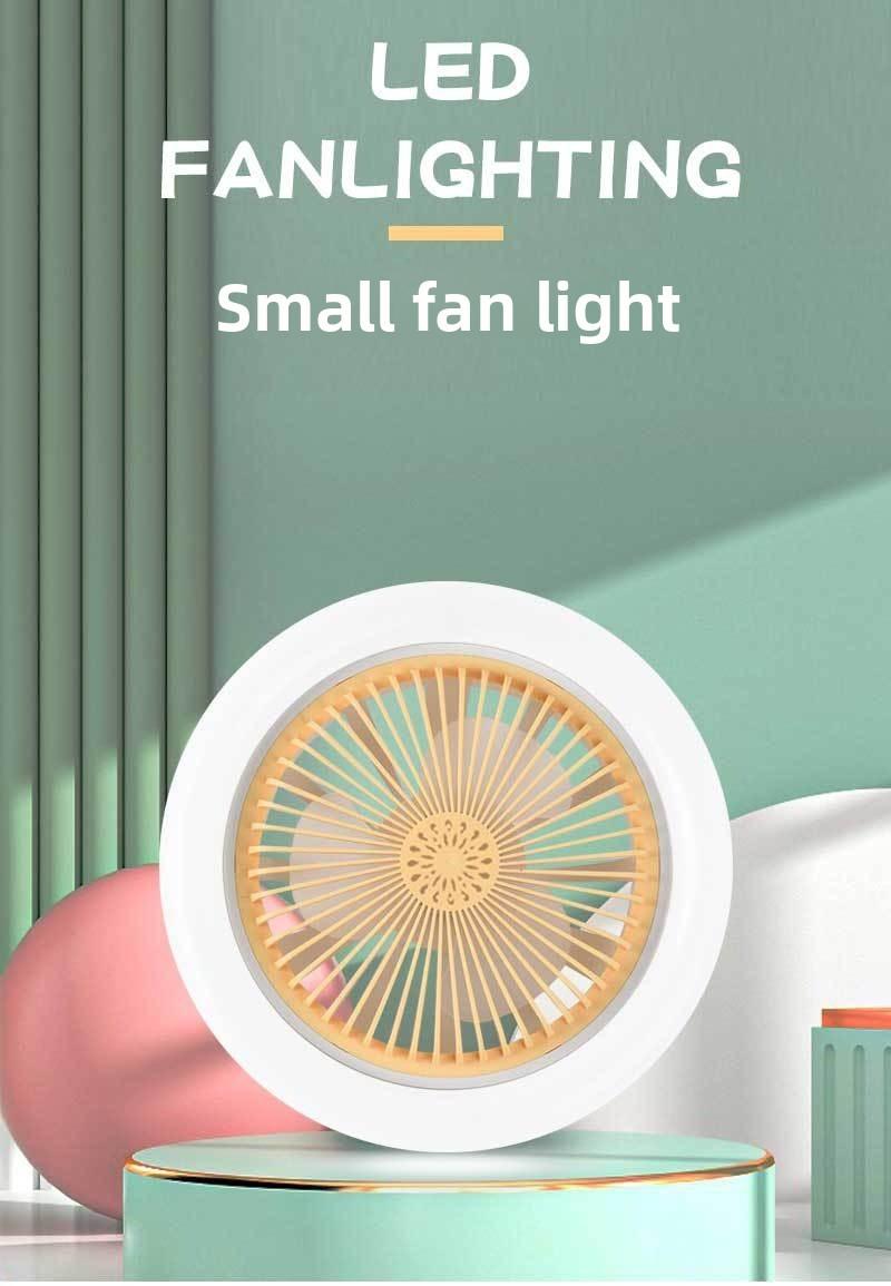 LED Aromatherapy Crystal Fan Light E27 Screw Base Dimmable Plastic Small Integrated Universal Head Fan Lamp for Ceiling