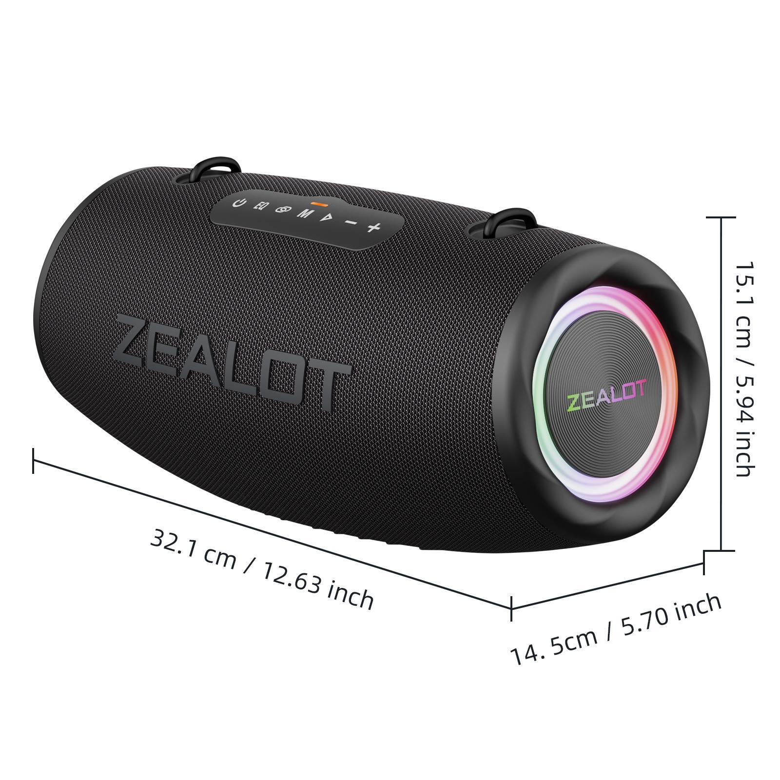 ZEALOT-S87 ワイヤレススピーカー 16000mAh ZEALOT S87 Portable Wireless Speaker, 80W High Power Waterproof
