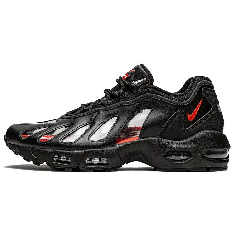 Supreme x Nike Air Max 96 Men’s Low-Top Running Shoes – Cushioned, Durable, Comfortable Verifiable, with credentials and supporting global authentication