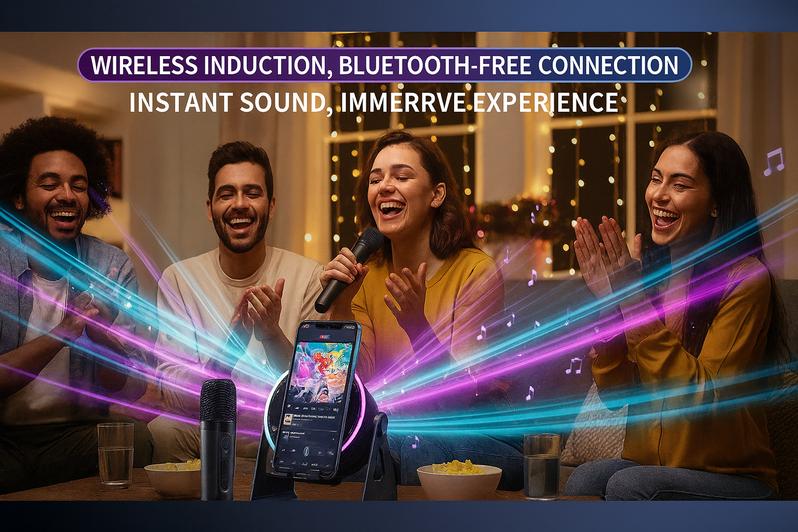 Ships the same day! 6-in-1 wireless sensor Bluetooth speaker with wireless microphone, phone and tablet stand, 8-color RGB wave light, portable karaoke stand. A perfect gift for friends and family. TikTokShopHolidayHaul  set  men
