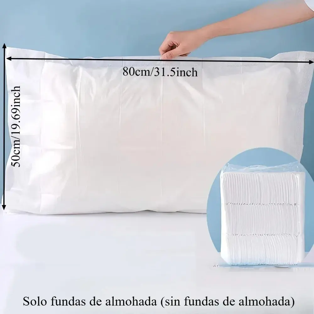 6pcs - Thick disposable pillowcases, fully wrapped, breathable design, perfect for travel and business trips, homestays, hotels and beauty salons, as well as home pillowcases