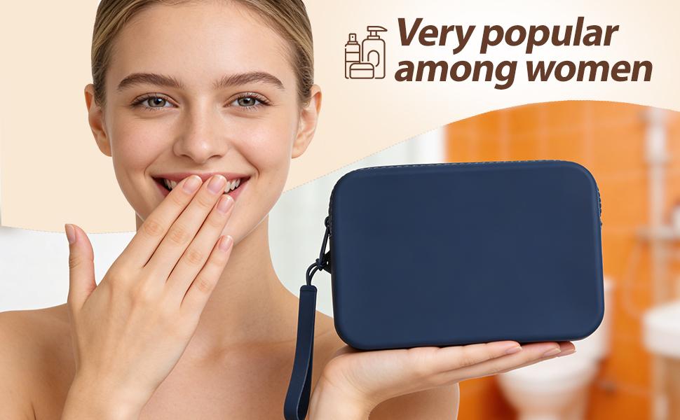 Large Silicone Multifunctional Essential Bag Portable Travel Makeup Bag for Women Men Cards Cash Bag Zipper Pouch (Light Green)