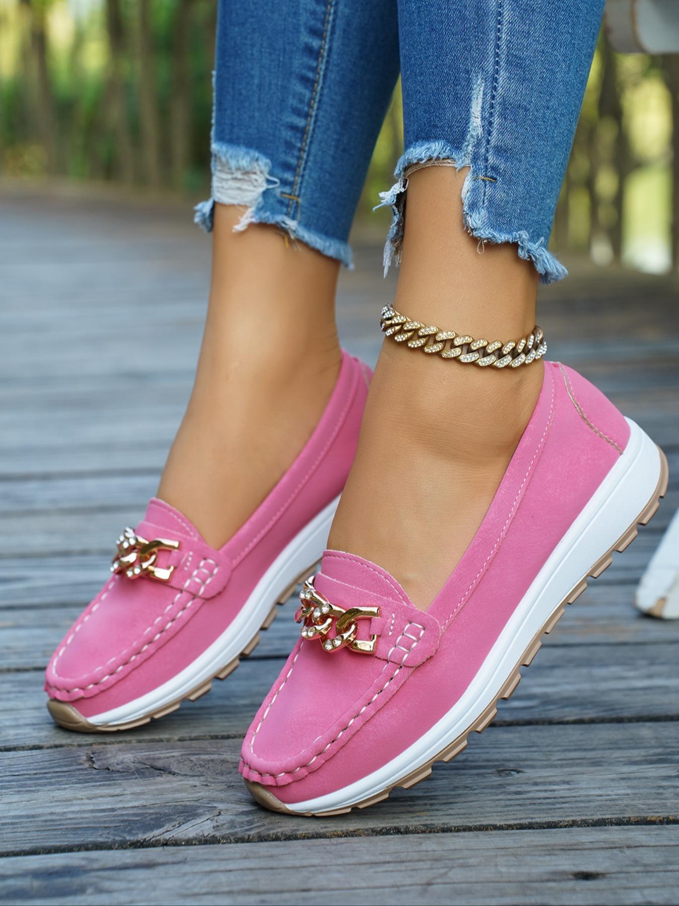 Women's Fashionable Solid Color Slip on PU Leather Loafers, Casual Comfortable Shoes for Daily Wear, Lightweight Breathable Shoes for All Seasons, Girl