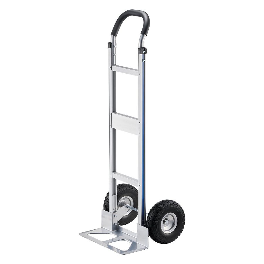 VEVOR Hand Truck, 500 lbs Load Capacity, Heavy-Duty Hand Truck Dolly with Non-Slip Wheels Handle, Aluminum Alloy Portable Trolley Dolly with Tie-down Strap for Moving Home, Office, Warehouse