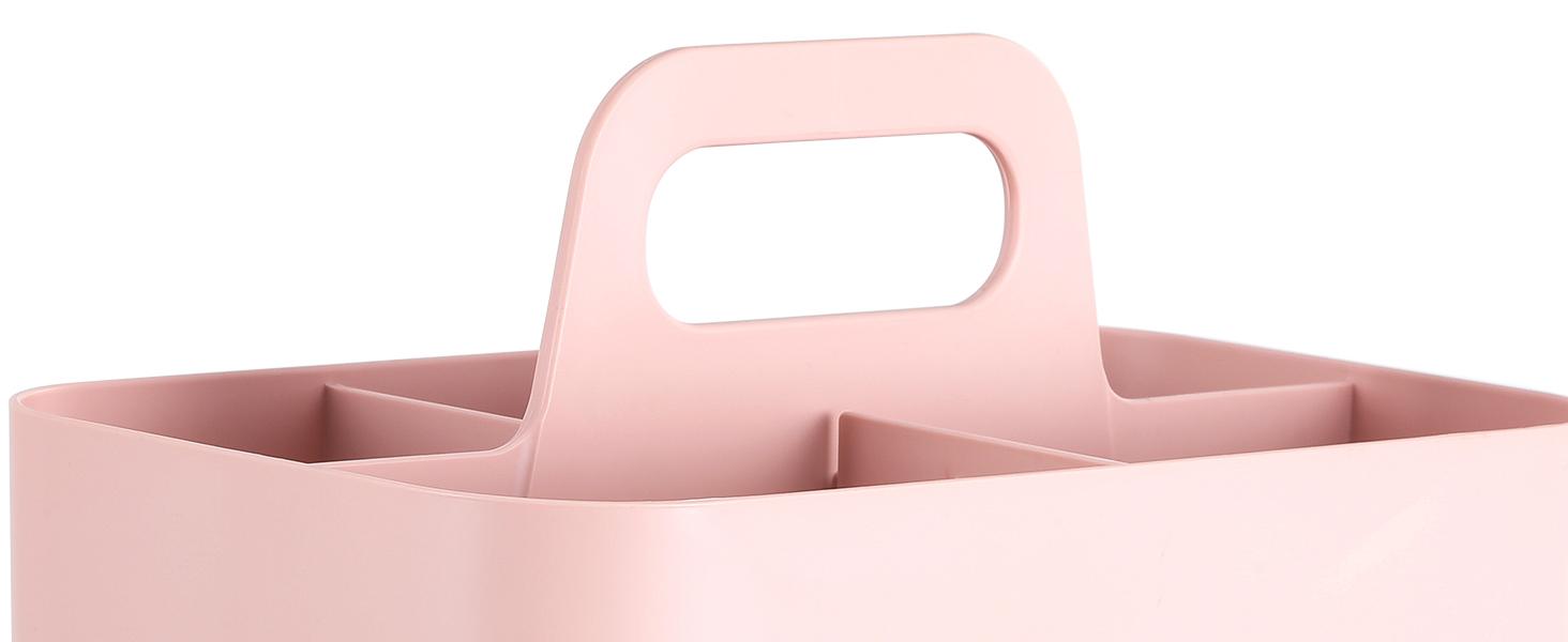 Multiuse Caddy Organizer with Handle - Stackable Plastic Tote Bin - Art Craft Supplies, Office, Desk, Stationery Pen Holder, Kitchen, Utensil, Makeup, Bathroom, Shower, Cleaning, Dorm Organizer - Blue : Office Products