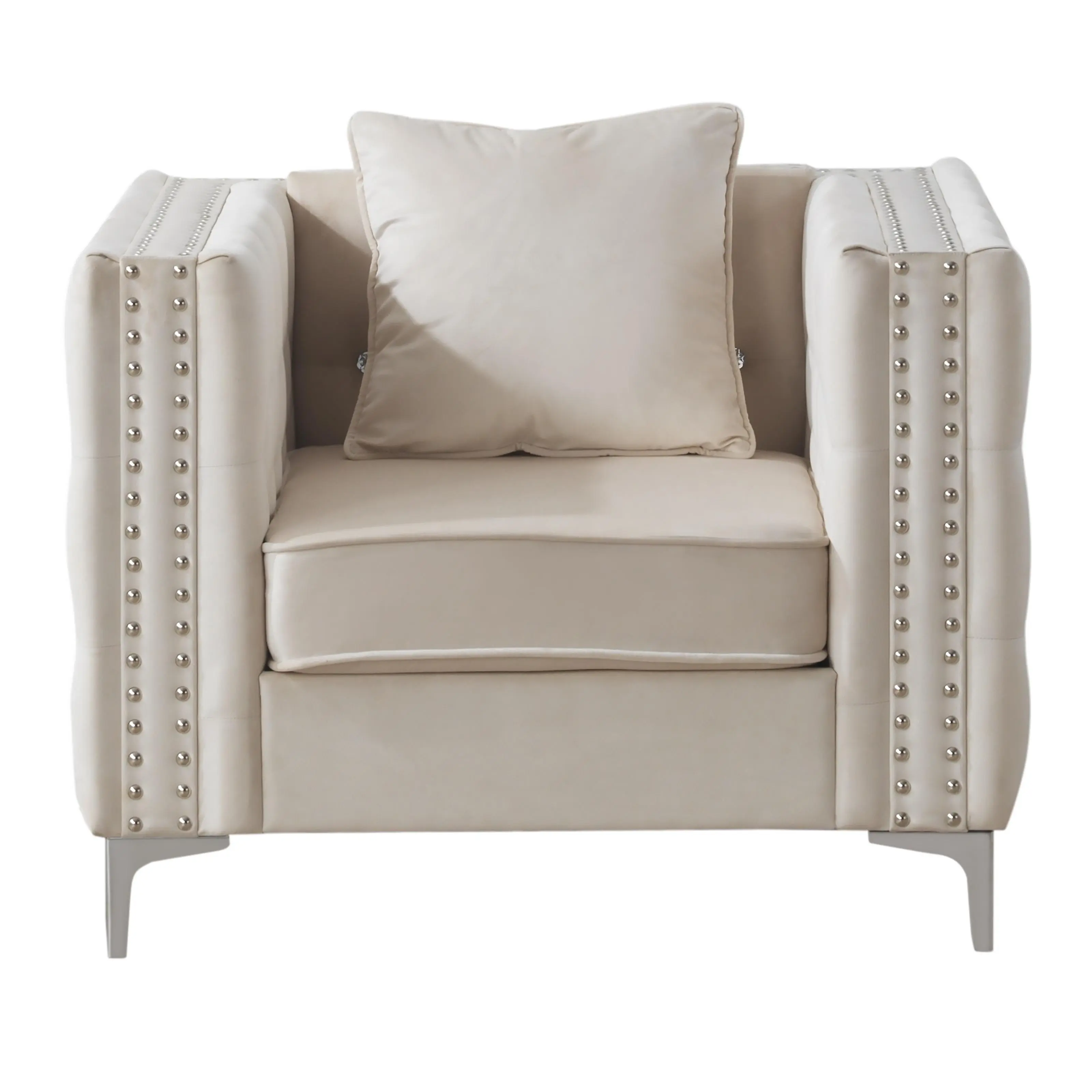 ARCH Glory Furniture Paige Ivory Upholstered Dining Chair - Modern Padded Side Chair with Sturdy Wood Legs for Kitchen, Living Room - Easy Assembly, Versatile Indoor Home Decor Accent Seating