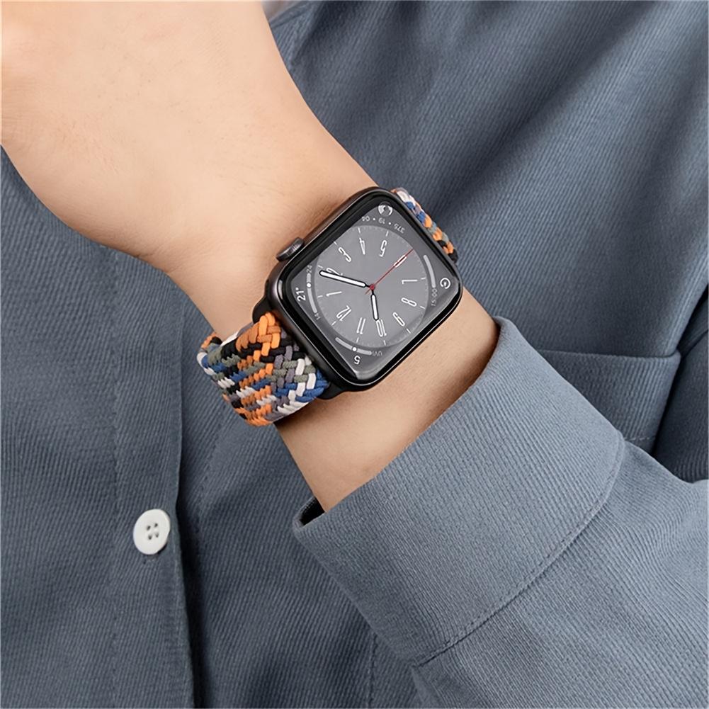 Apple Watch Magnetic Nylon Strap – Braided Elastic Adjustable Wristband, Soft, Breathable, Fits 38–49mm, Series 1–11, SE, Ultra / Ultra 2, Unisex