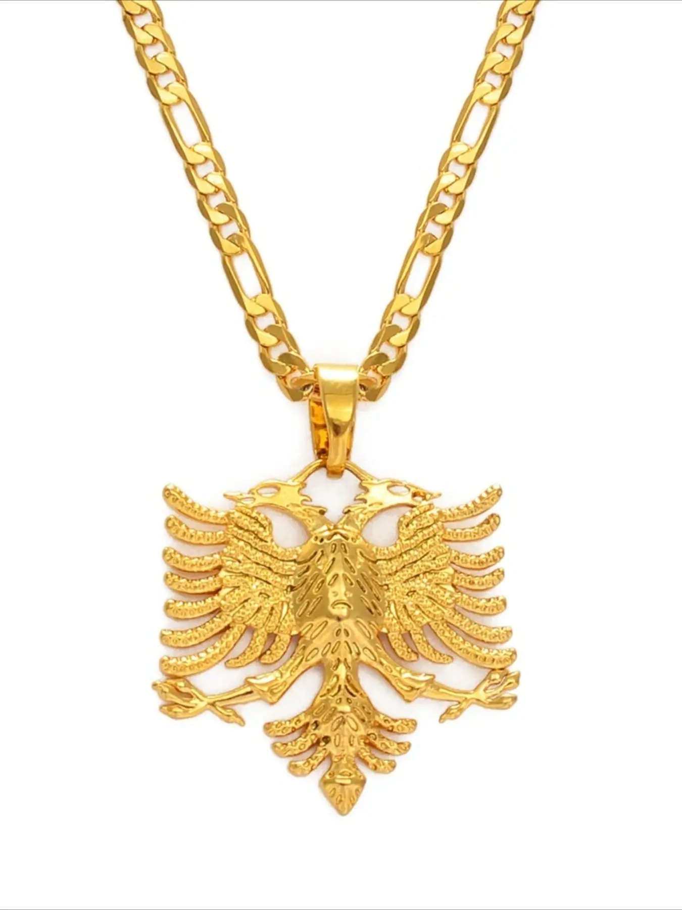 1pc Albania Eagle Pendant Necklaces for Men Women Silver Color/Gold Color Albanian  Jewelry Ethnic  Kosovo