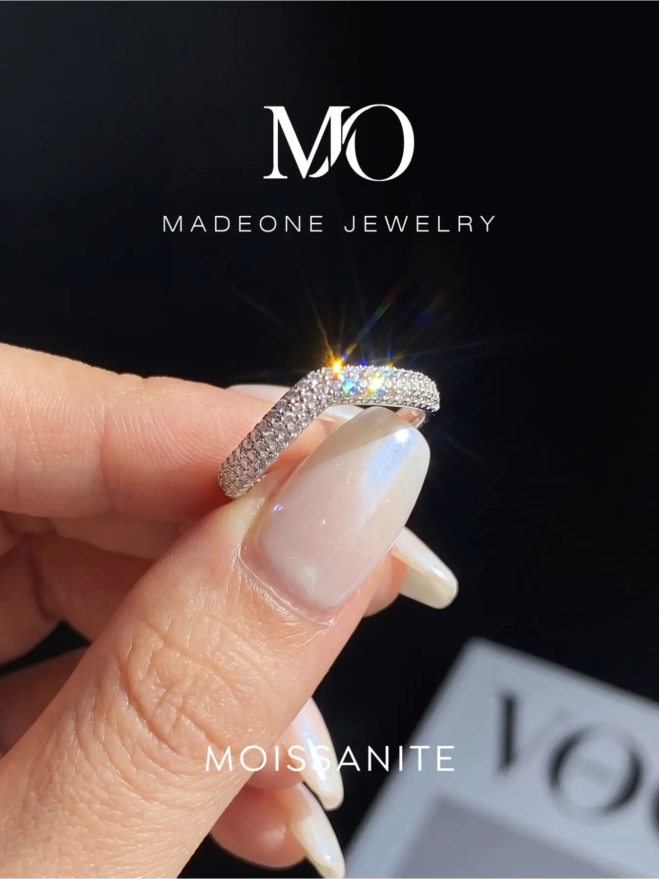 V Shape Paved Moissanite Stackable Ring, Gold & Silver Two Tone Copper Alloy Curved Wishbone Band For Women, Sparkling Full Stone Eternity Ring, Elegant Stacking Jewelry For Wedding Matching And Daily Fashion Outfit, Fashion Stackable Rings