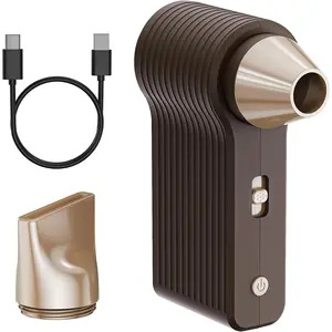 Compressed Air Duster 130000RPM – Cordless Electric Air Blower with Brushless Motor, Stepless Speed Control, Multiple Nozzles, Rechargeable Dust Cleaner for PC, Keyboard, Car Detailing & Barber Tools