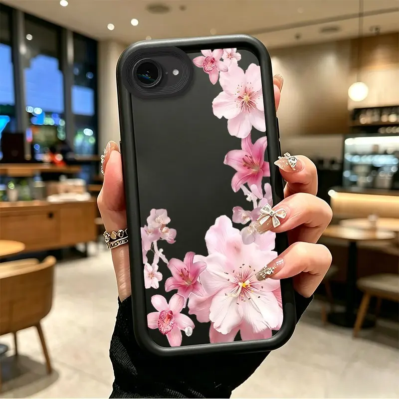 Phone case for iphone 16E 17E Gift Enhanced Peotection Shockproof Blush Pink Assorted Floral Phone Case soft silicone Celestial Eye Layered Phone Case BOJTN2TQ