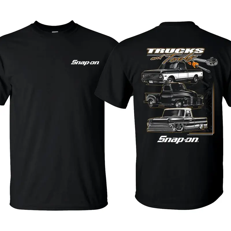 Truck and tool themed T-shirt, snap-on T-shirt, men's work shirt, top-quality men's clothing