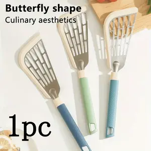 This spatula features a silicone handle and is made from high-temperature-resistant silicone; it is non-stick, safe for cookware, and ensures smooth stirring and flipping. It is heat-resistant, durable, and easy to clean.