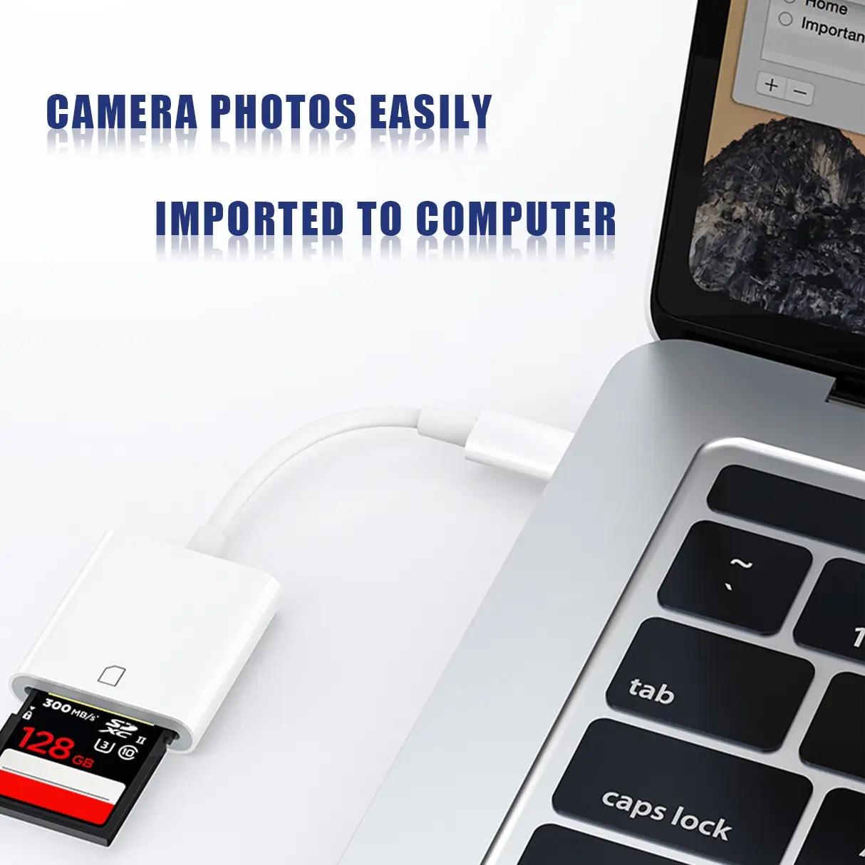 Type-C Phone Storage Card Reader Adapter, USB C SD Card Reader Support Camera Viewer, Plug-And-Play Essential for Photographers