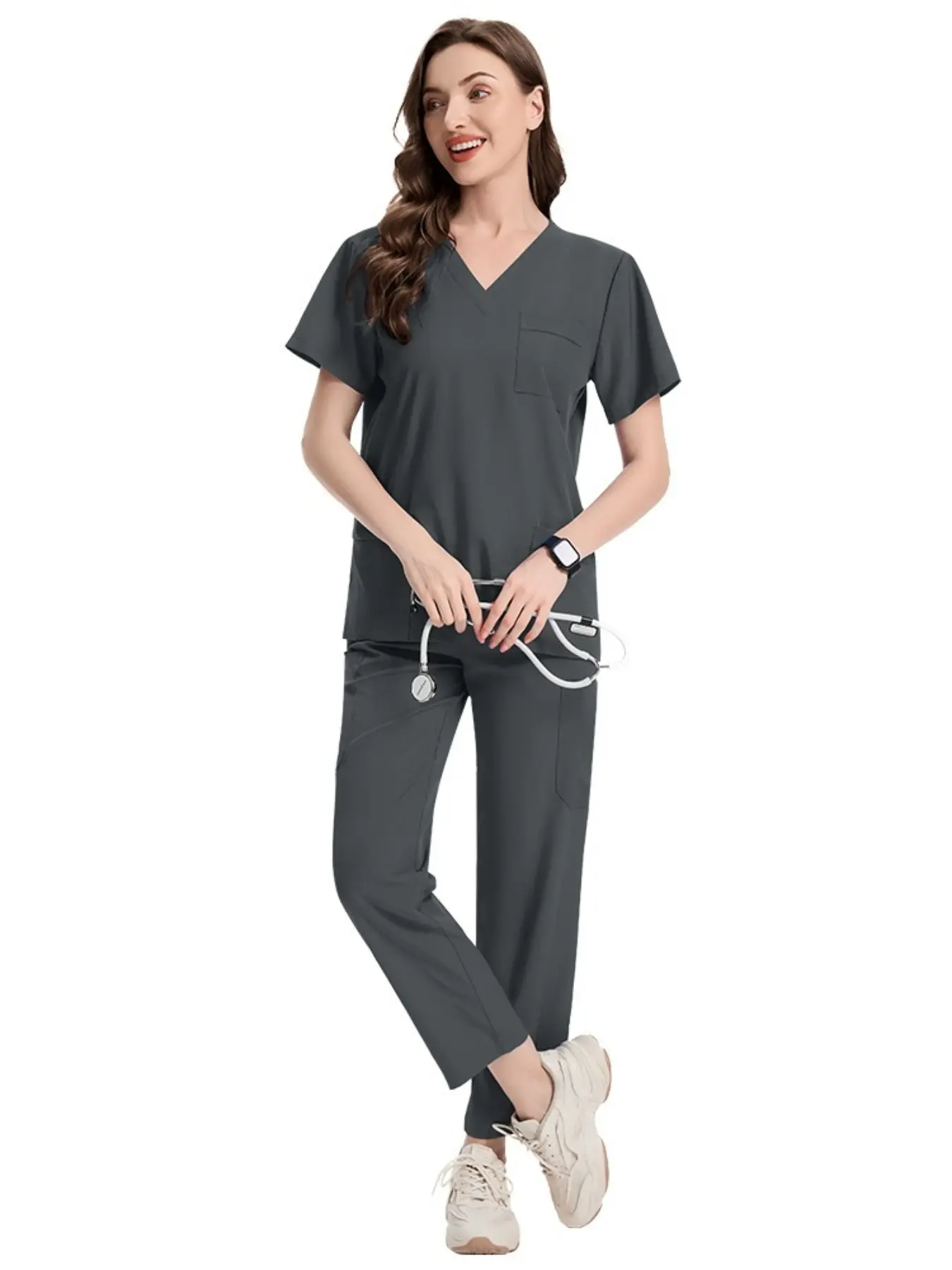 Dentistry Workwear 2 Piece Set – Scrub Tops & Pants, Pet Grooming Nursing Uniform, Operating Room & Dental Clinic Medical Suit, Veterinary Work Clothes for Healthcare & Pet Care