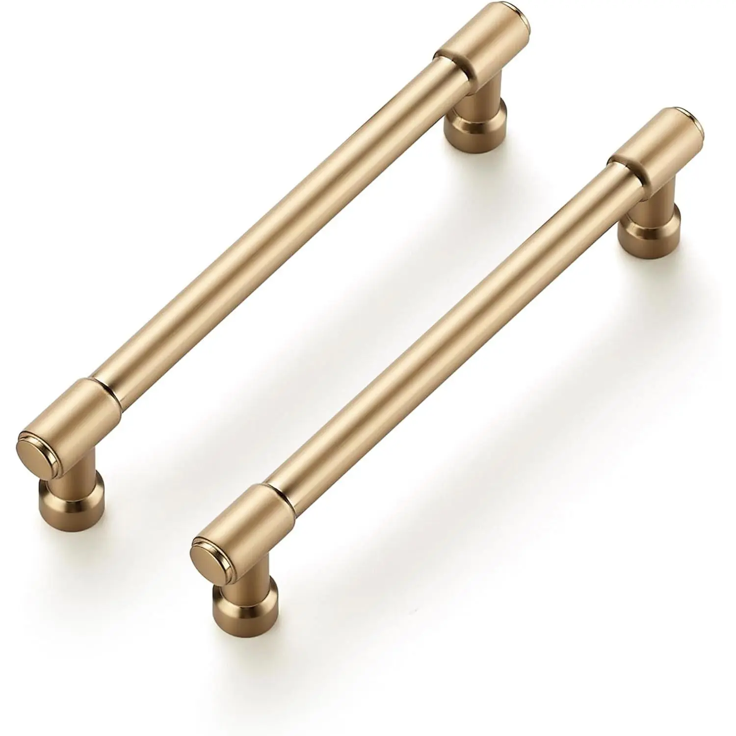 Ravinte 5-Inch 10-Pack Champagne Bronze Round T-Bar Kitchen Pulls, Solid Zinc Alloy Cabinet Hardware with Screws, for Center Mount Cabinet Use, Dresser Drawers