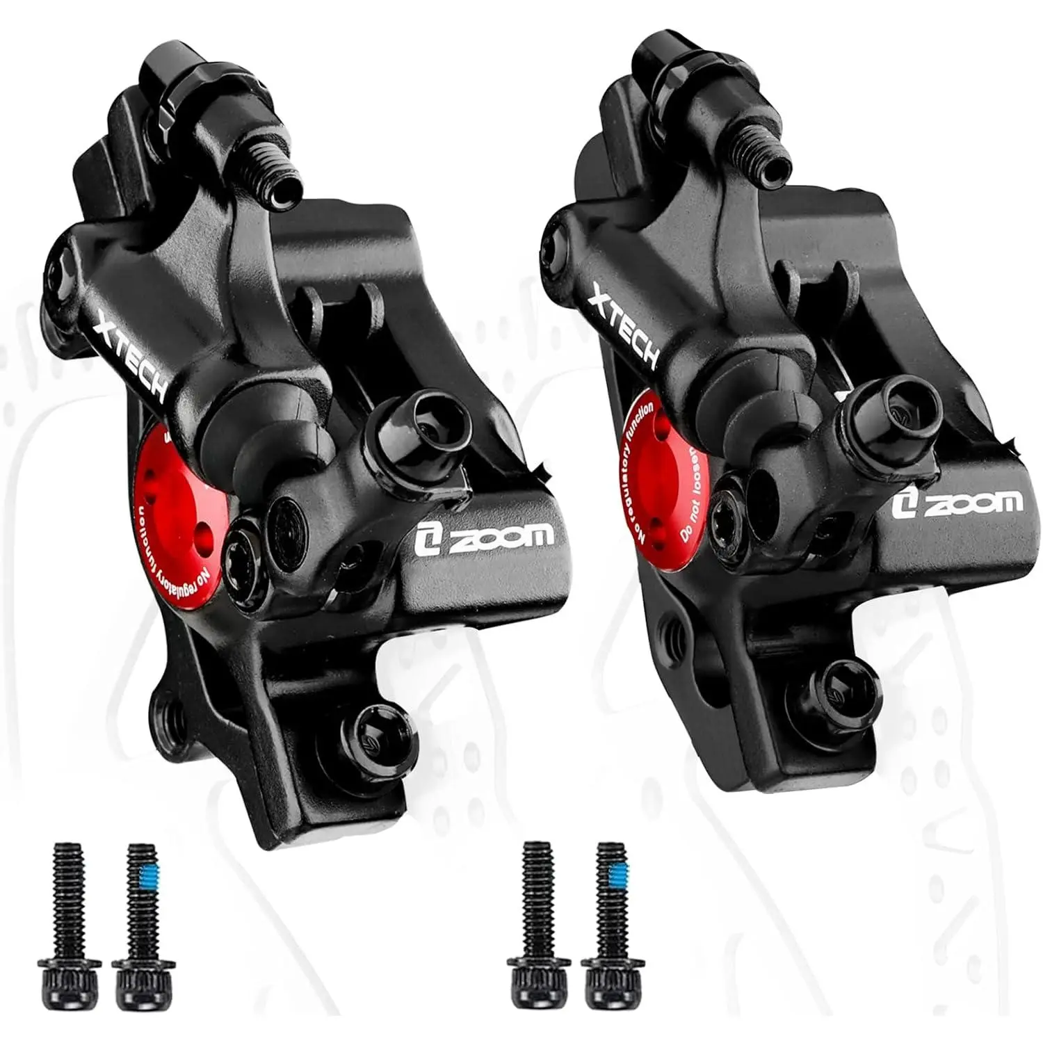 Zoom Hydraulic Disc  Calipers: HB-100 MTB  Disc Brakes Front & Rear Caliper Set for Mountain, Road  and E-