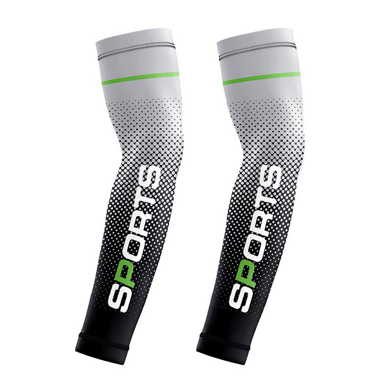 Men'S Ice Silk Arm Sleeves, Sun Protection, Summer Outdoor Gradient Color Sports Arm Sleeves For Cycling, Motorcycling, And Fishing