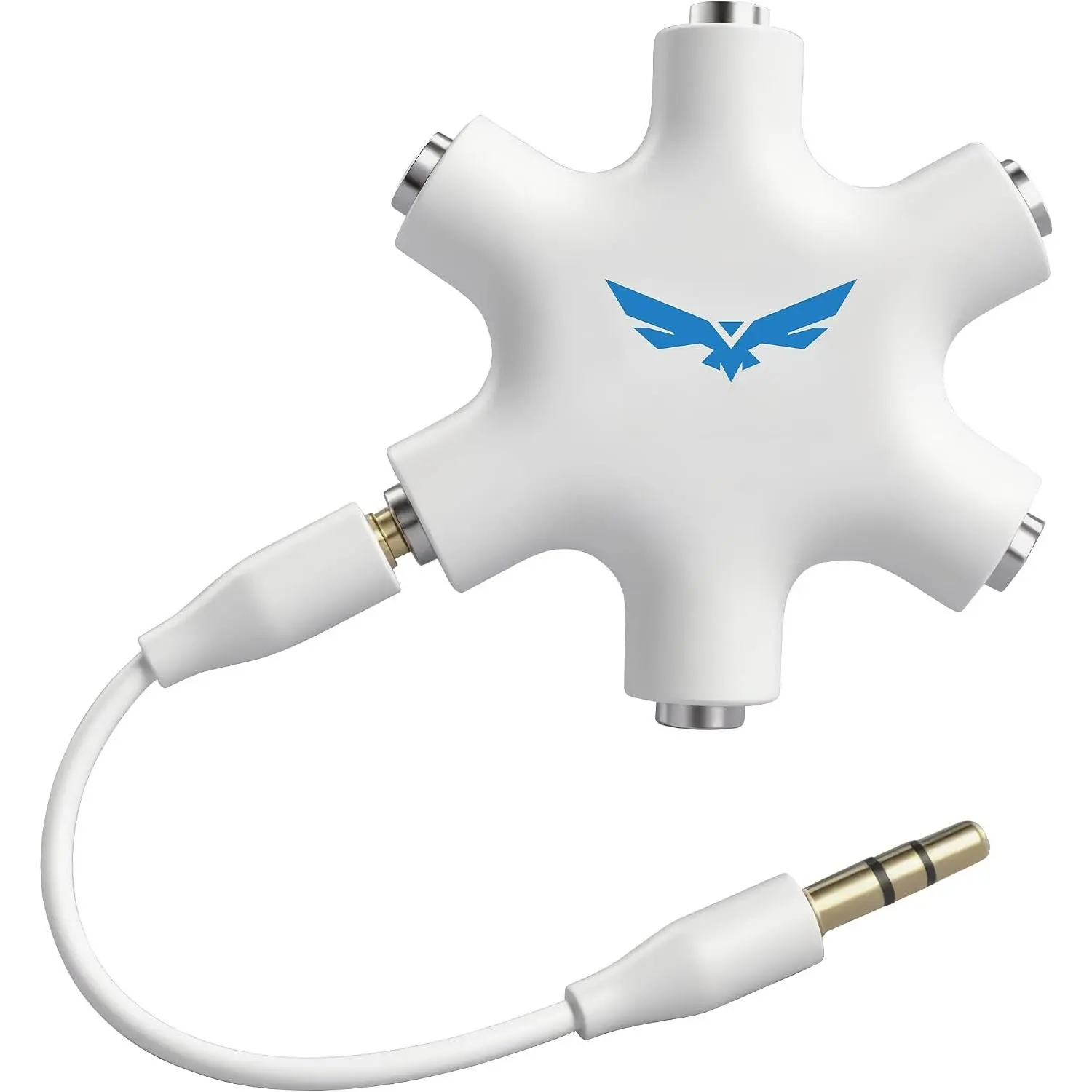 Headphone Splitter for 5 Headphones, 5 Way Audio Splitter for 3.5mm Devices, AUX Splitters  3.5mm Male to 5 Port 3.5 mm Female for Earphone Headset Splitter Adapter for , PC, Laptop