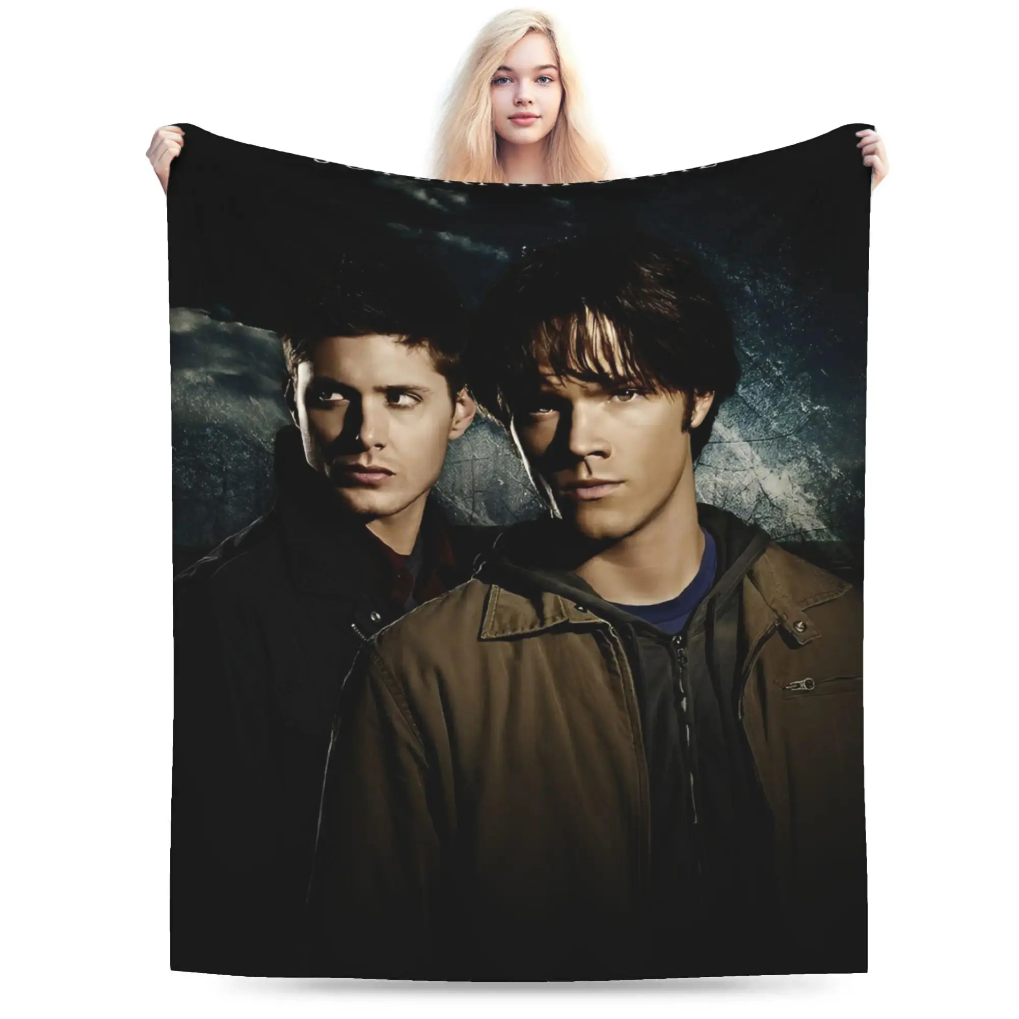 Supernatural Dean Winchester Flannel Throw Blanket Soft Warm for Bedroom Sofa Gift