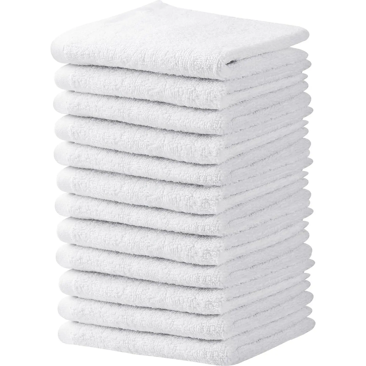 White Hair Towels (Pack of 12) - 16x27 In, Water Absorbent, Do Not Bleach - for Salon, Home Use (Home Supplies), Hair Towel, 16 X 27 Inches