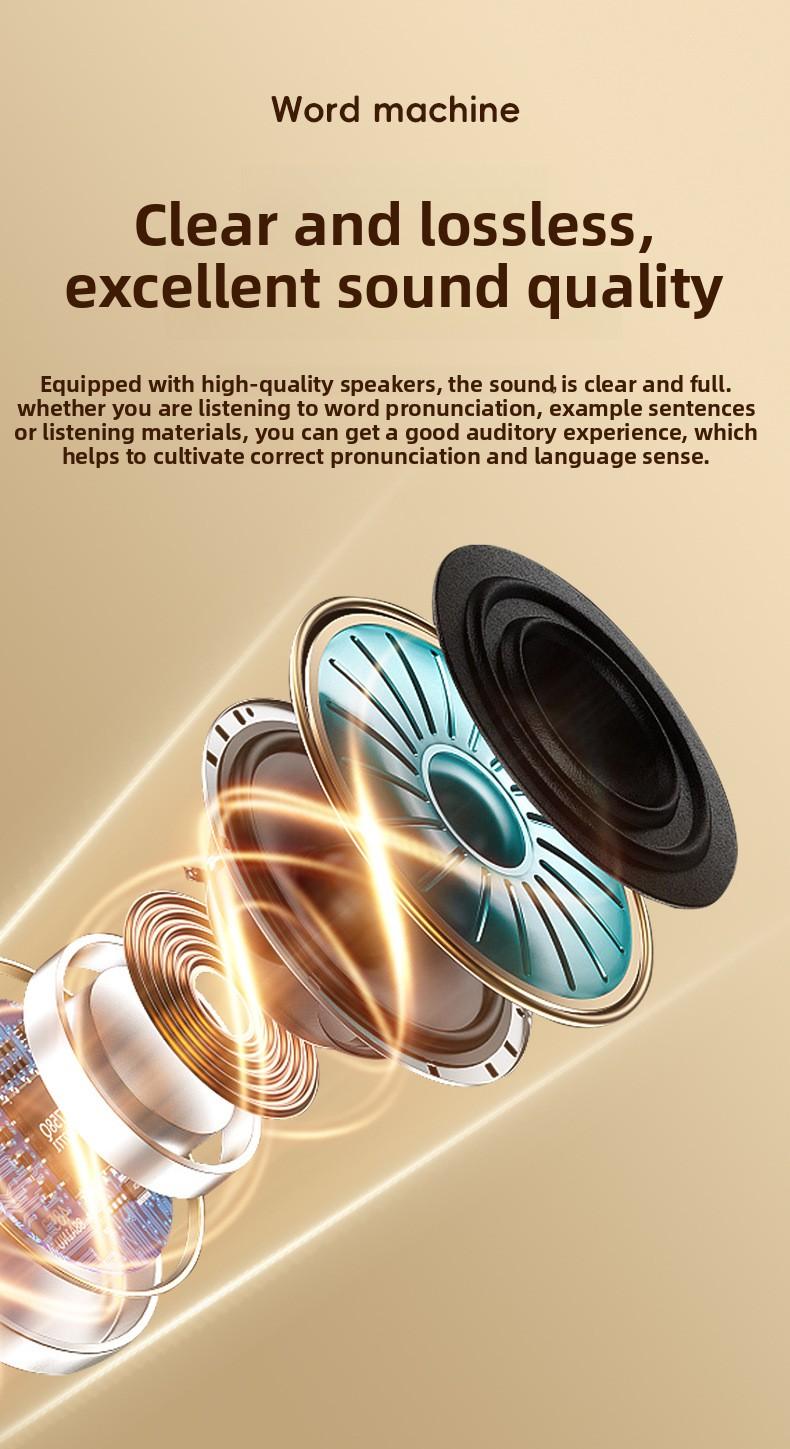 Smart Bilingual Word Learning Machine Mini English Pocket Study Tool with Adjustable Speed