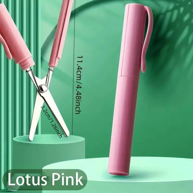 Mini Portable Folding Scissors Set, 2 Pieces Art Craft Shears for School Office Home Use, Compact Travel Friendly Design Paper Cutters, Multifunctional Stationery