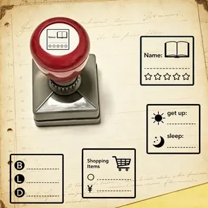 Multi-Functional Self-Discipline Stamp, Daily Life Diet Record Light-Sensitive Stamp, Ideal for Routine Management, Meal Tracking, Budgeting