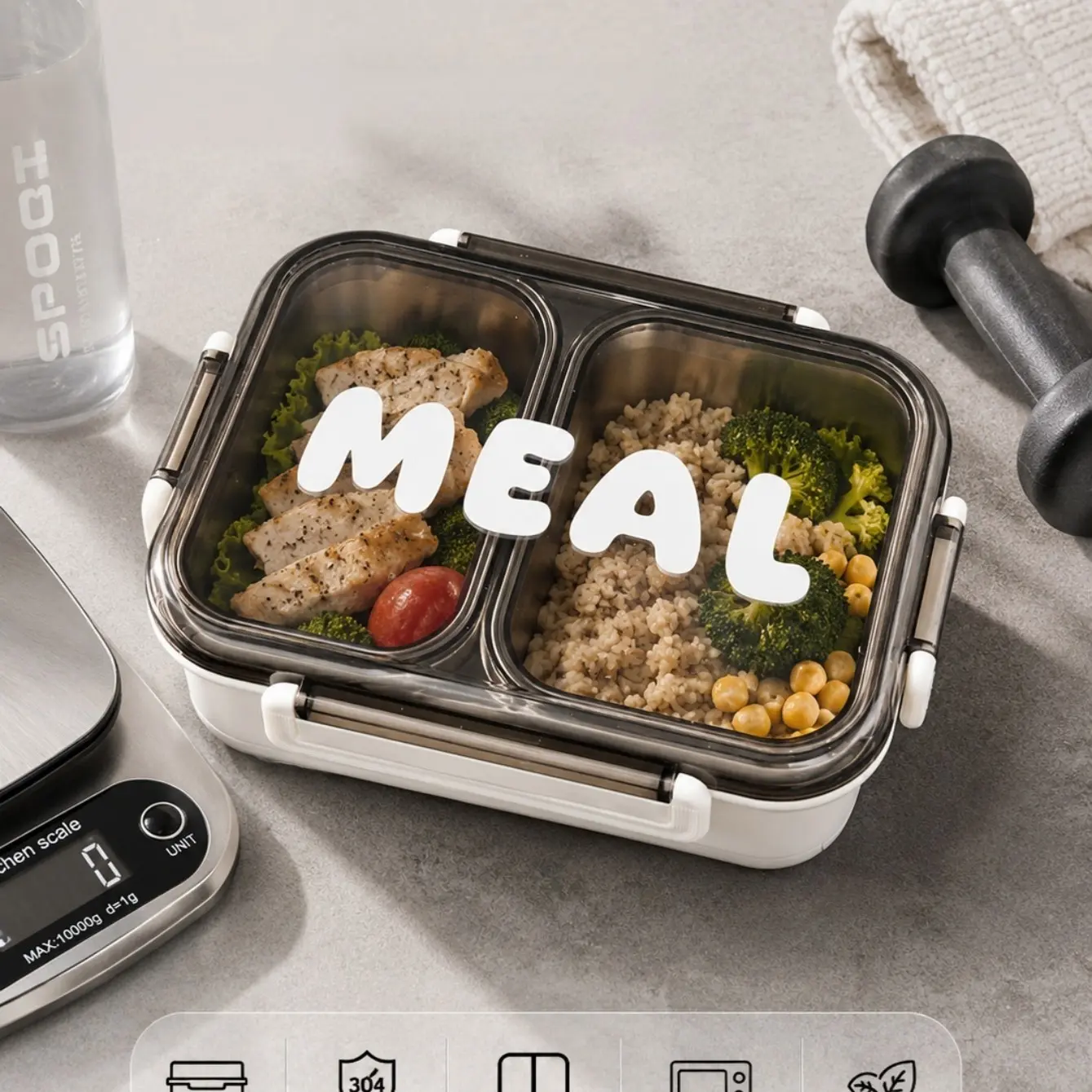 Cute Stainless Steel Lunch Box 720ML, Portable Food Storage Container, Insulated Lunch Box, Ideal for Travel, Camping, Picnics, School Supplies