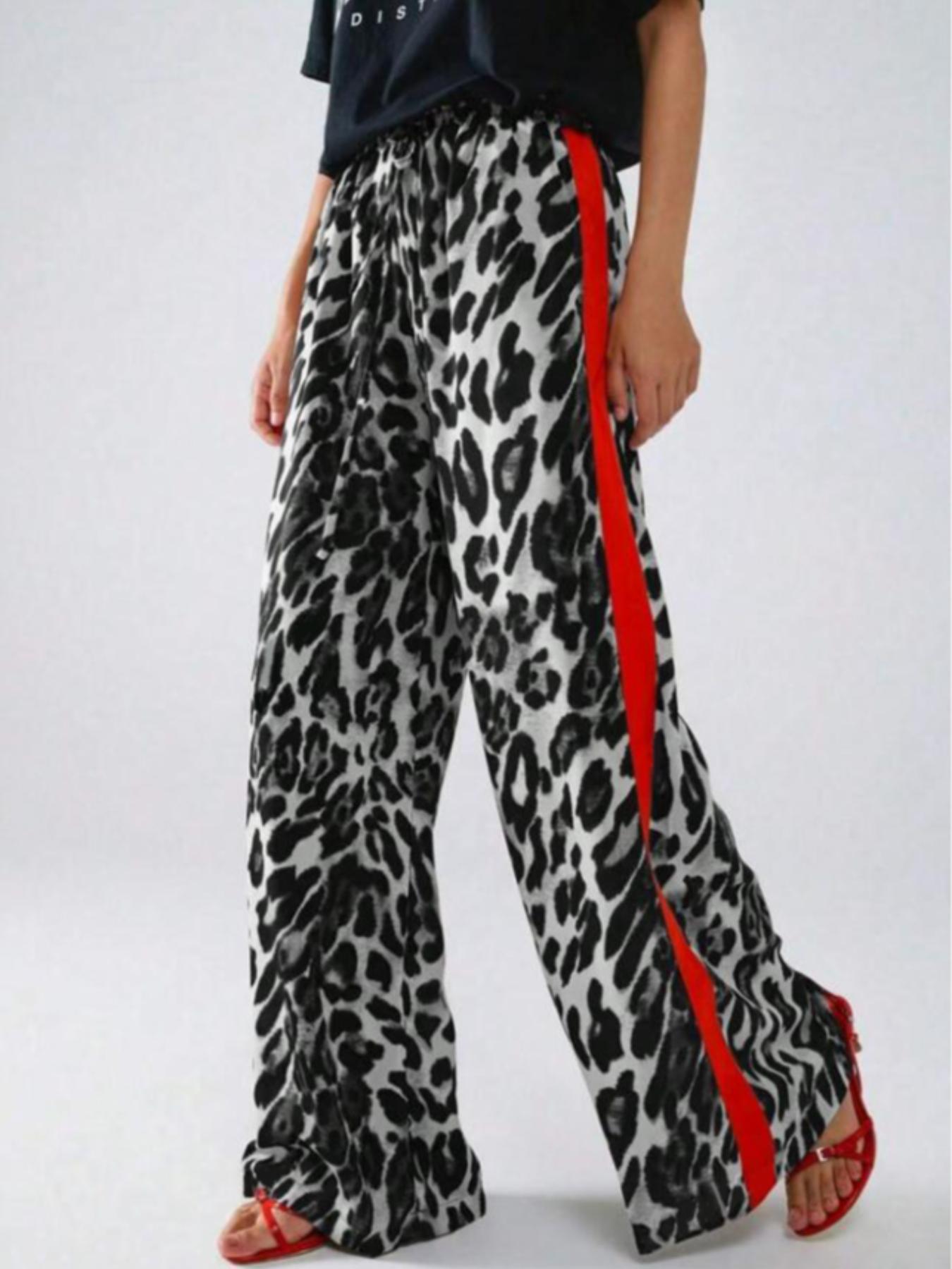 Women's Leopard Print  Pants, Casual Comfy Trousers for Daily Wear, Ladies Bottoms for All Seasons, Womenswear, Loungewear