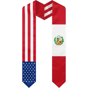 National Flag Graduation Stole Class of 2026 Graduation Sash Generation Stole for International Students Honor Sash