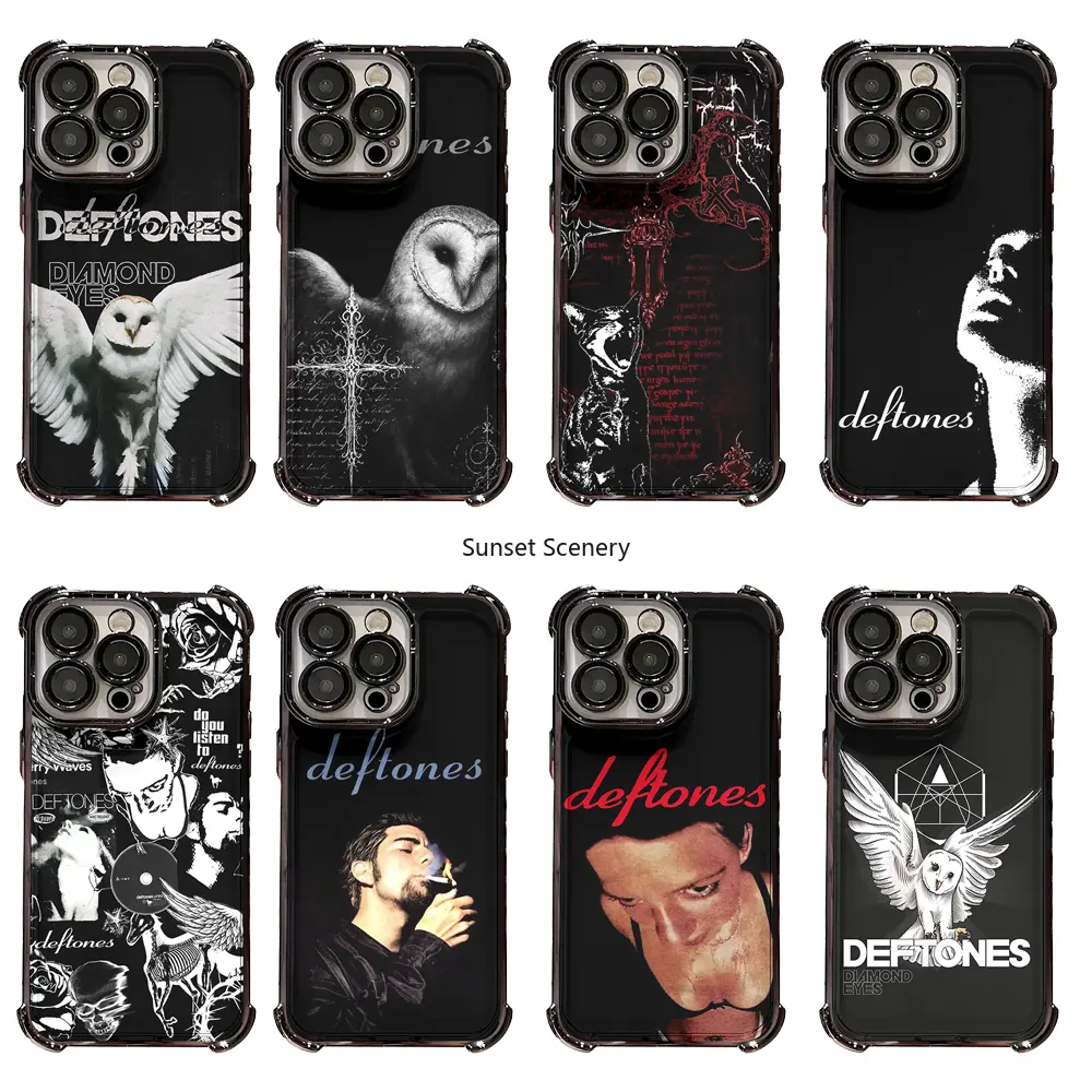 Deftones phone case iPhone 17, 16, 15, 14, 13, 12, 11, Pro, MAX, Air Plus models.